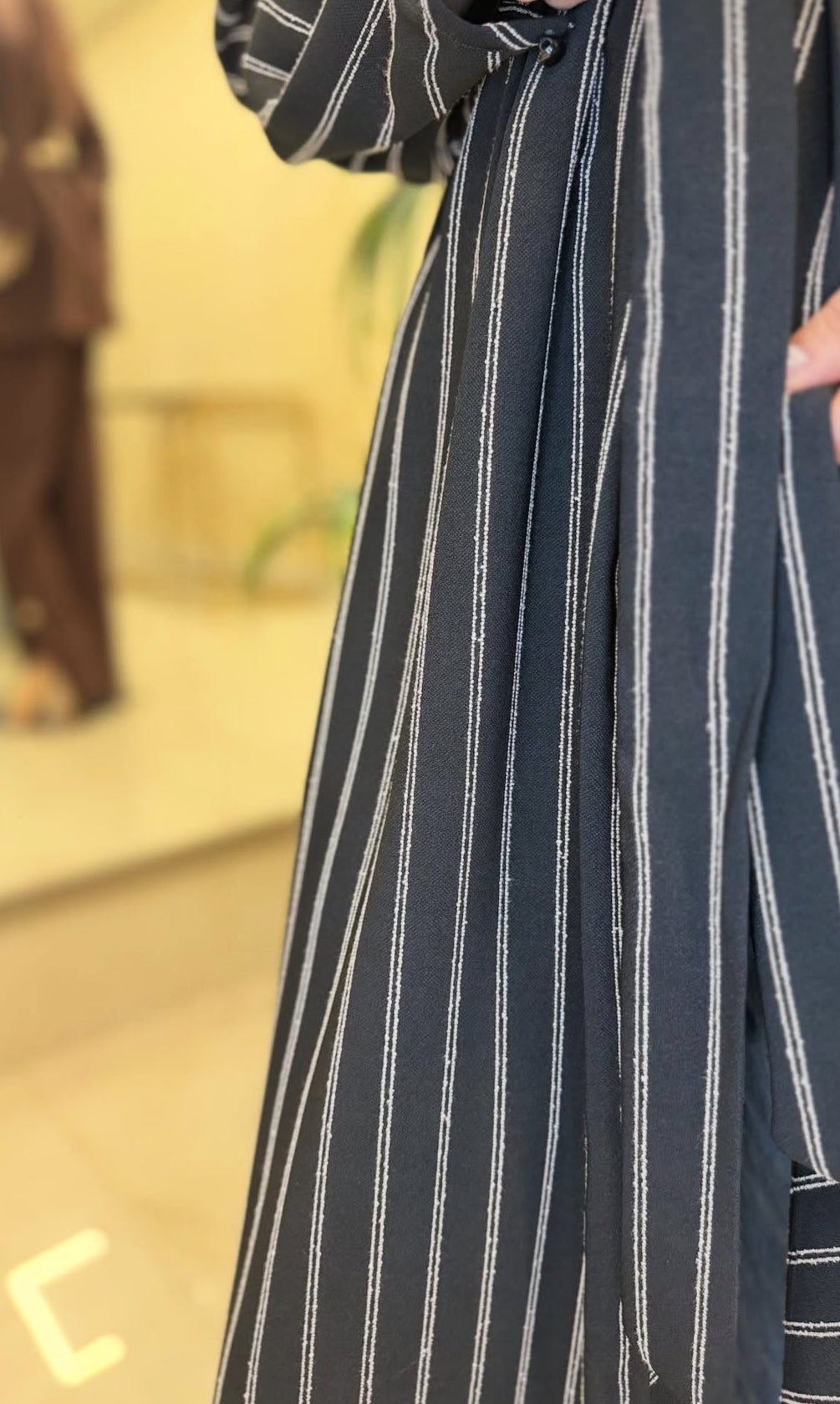 Stripped Long Cardigan Serpil