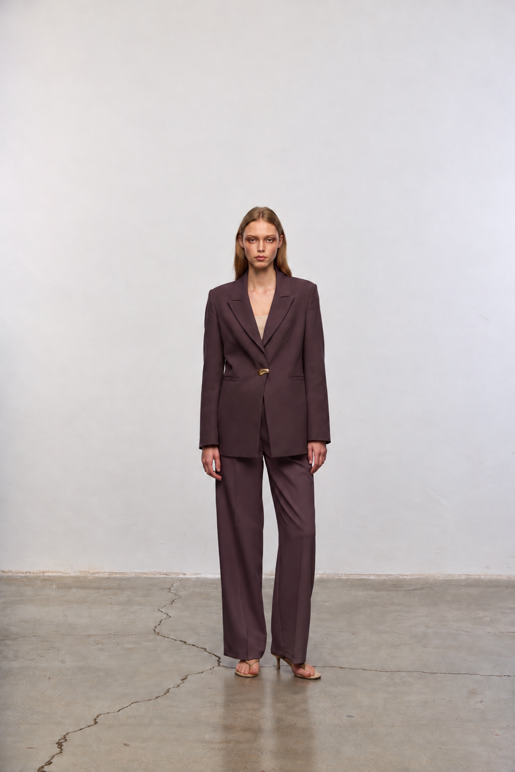 Gold button blazer