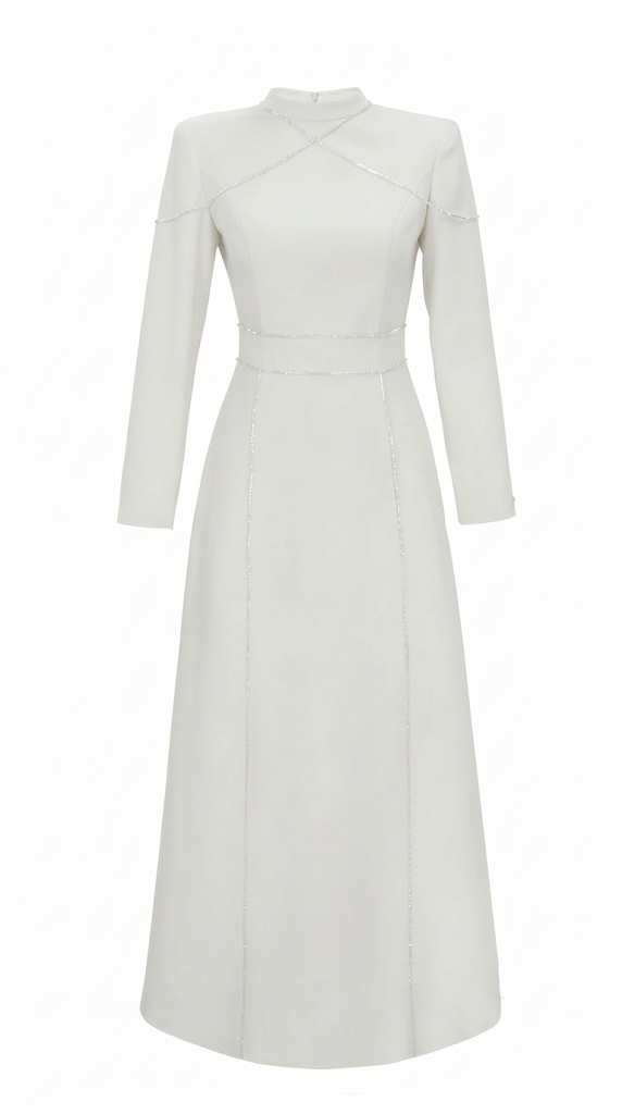 Crystal Dress Ecru
