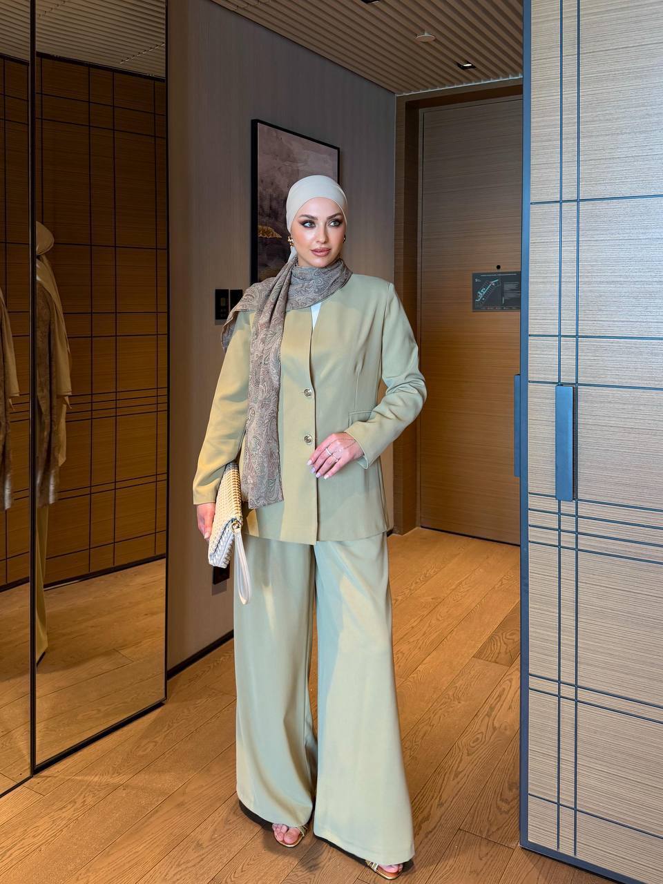 Blazer khaki set qashe
