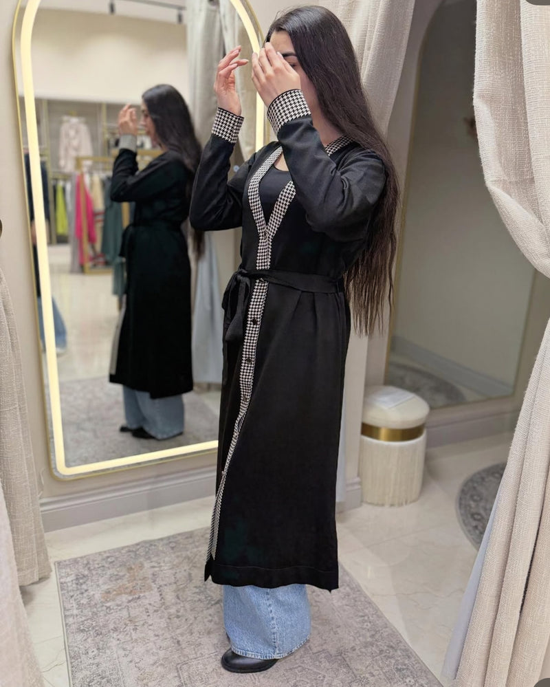 Basic black cardigan Kado soft