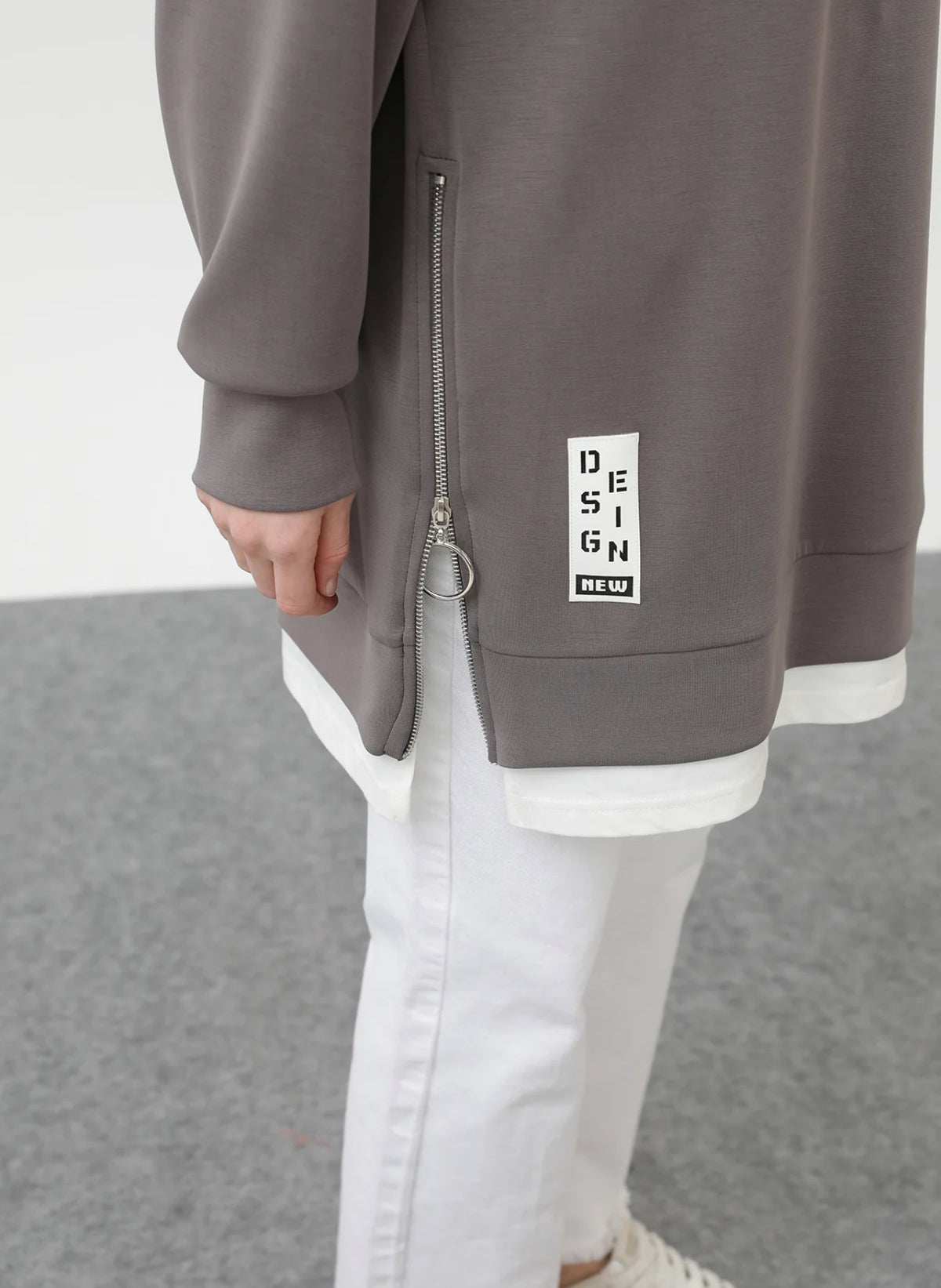 Two zone zipper tunic Puane