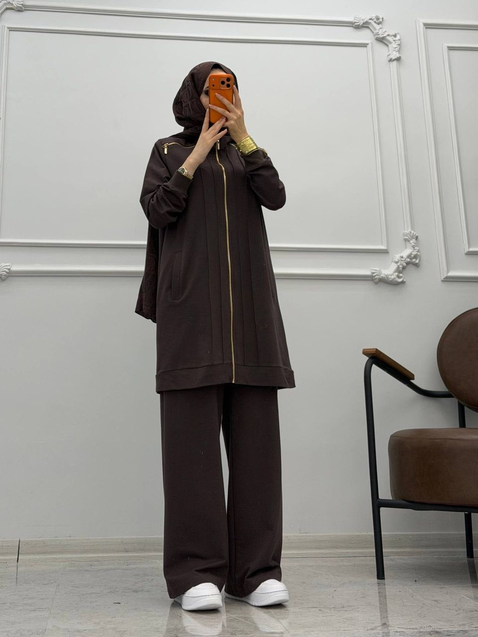 Zipper Long Set Camelya