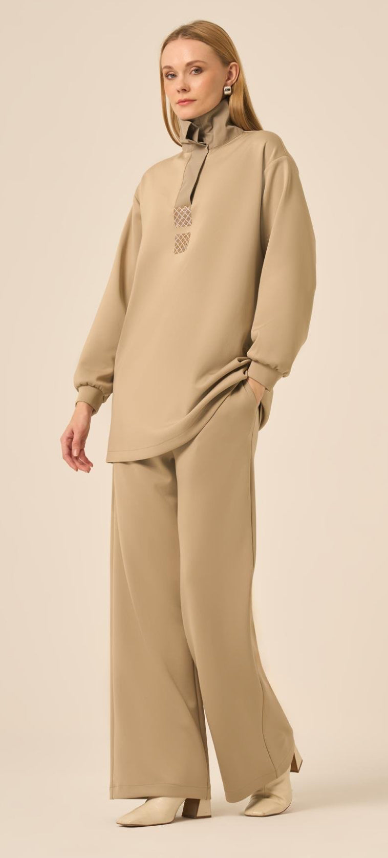 Scuba Spendex Ftz Set beige