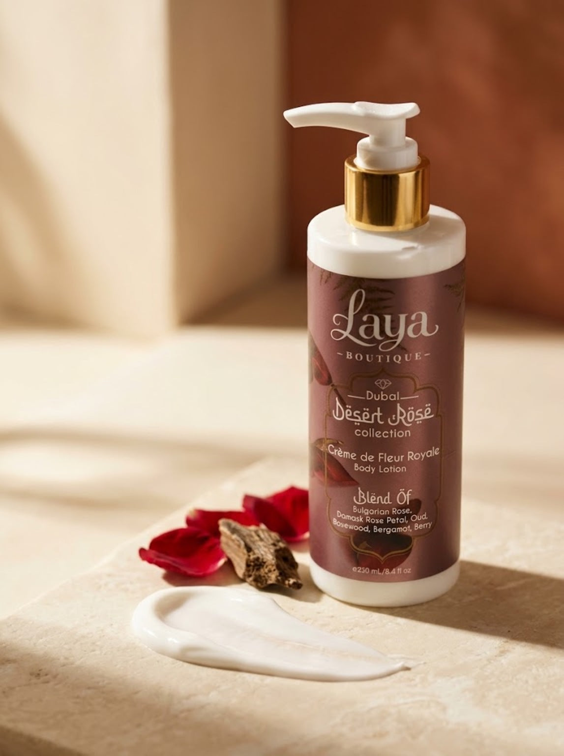 Pairs with Creme de Fleur Royale body lotion texture